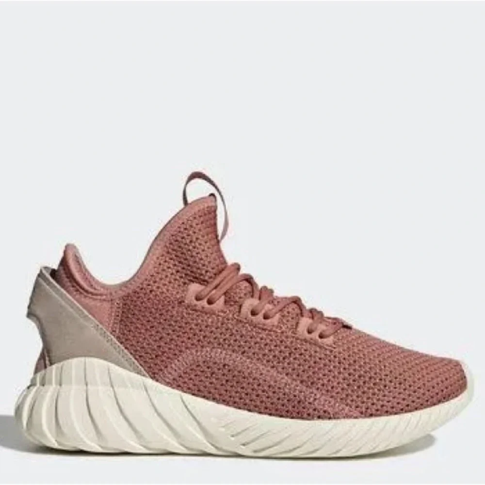 Adidas Women’s Tubular Doom Sock Running Shoe Size 6.5 Raw Pink Knit Material - Picture 2 of 16